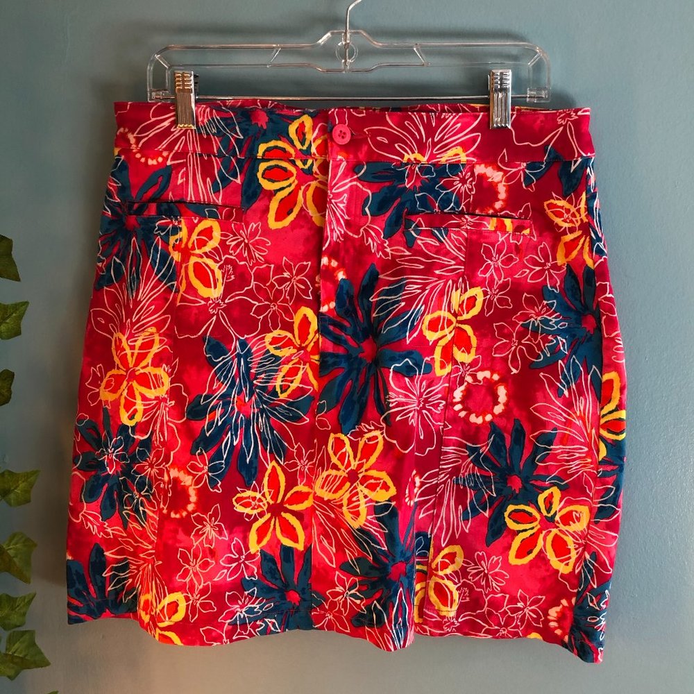 Bill Blass Flower Skirt